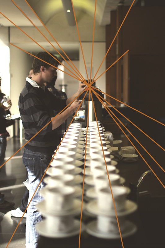 Single vanishing point in a photograph